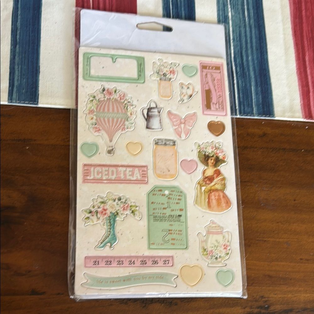 Prima Chipboard Stickers - Multicolor 44 items NEW - Picture 2 of 7